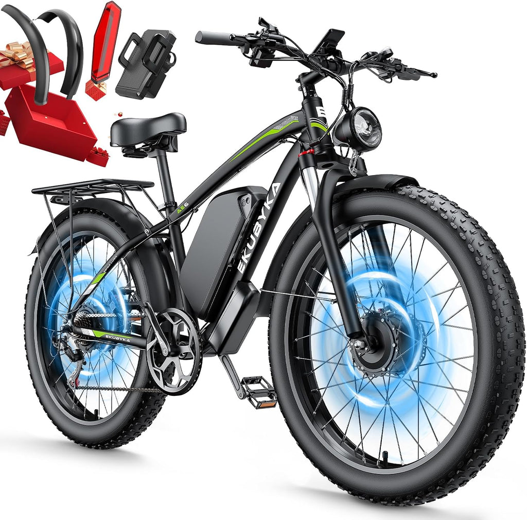 Dual Motor All-Terrain Electric Bike | 48 MPH High Speed & 24" Fat Tires