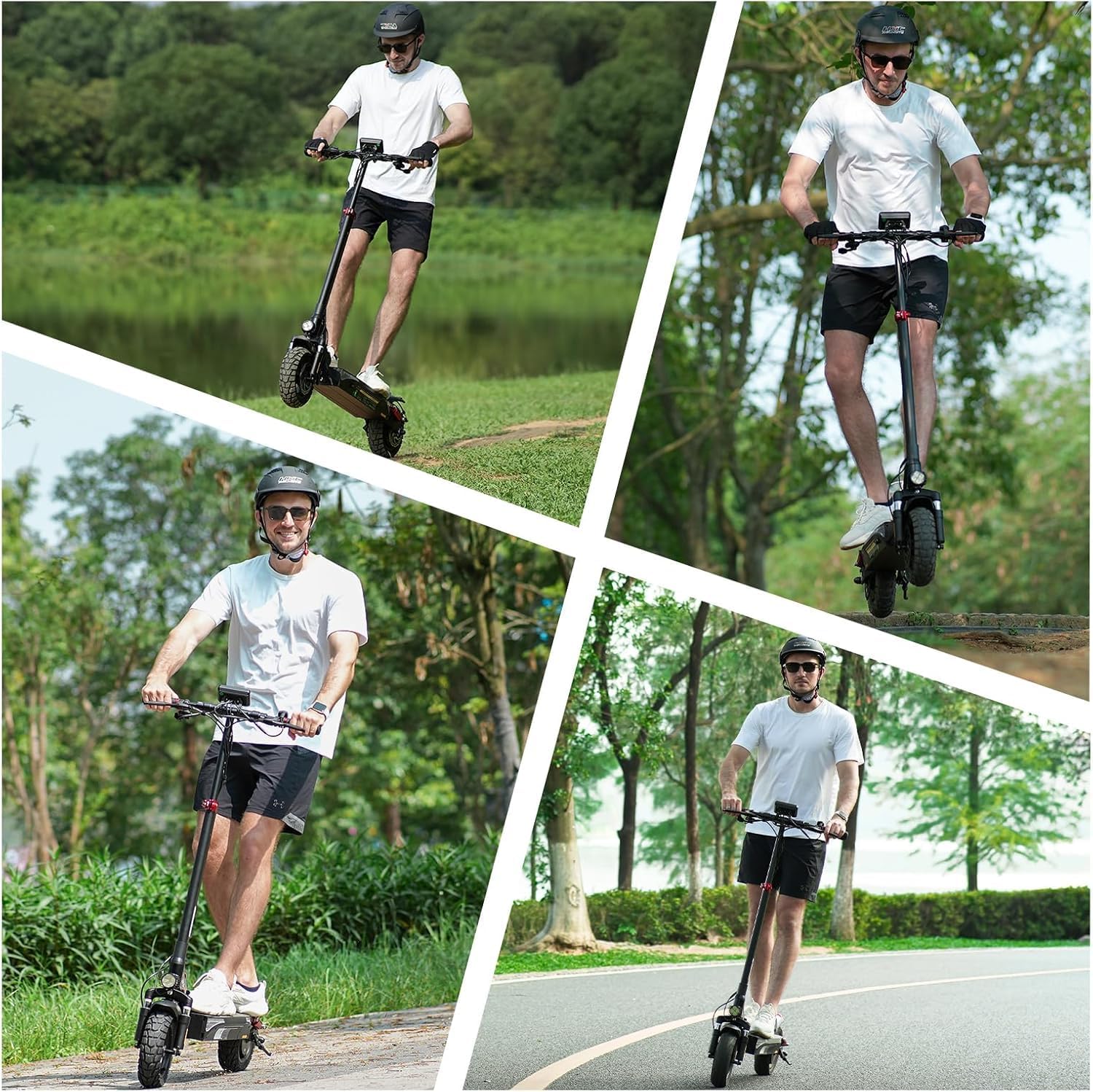 Electric Scooter, Off Road Tires, 800W Motor E-Scooter Up to 25/28 Miles Range,Top Speed 25/28 MPH, Adjustable Handlebar Height,Folding Commuting Electric Scooter for Adults