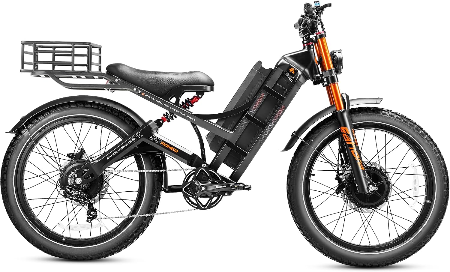 6000W Peak Dual-Motor Full-Suspension 26" Fat Tire Electric Bike for Adults – 52 MPH Ultra Long-Range E-Bike