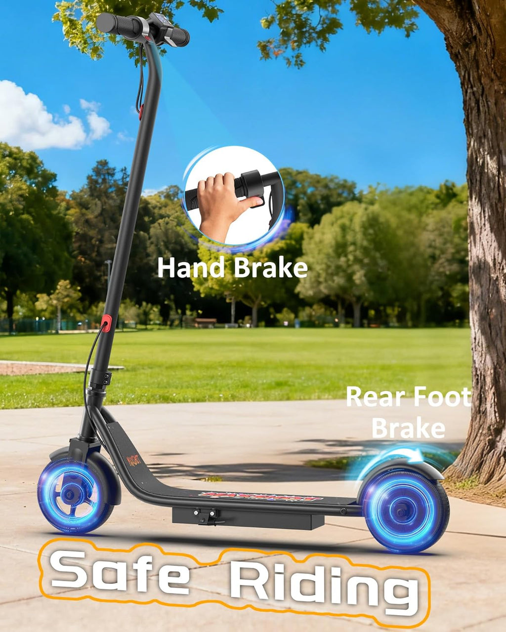 Electric Scooter Adults & Big Kids, Top Speed 9/16/19MPH, 10/12/16/19Miles Range, 6.5"/8.5" Tires Folding Escooter, APP Control