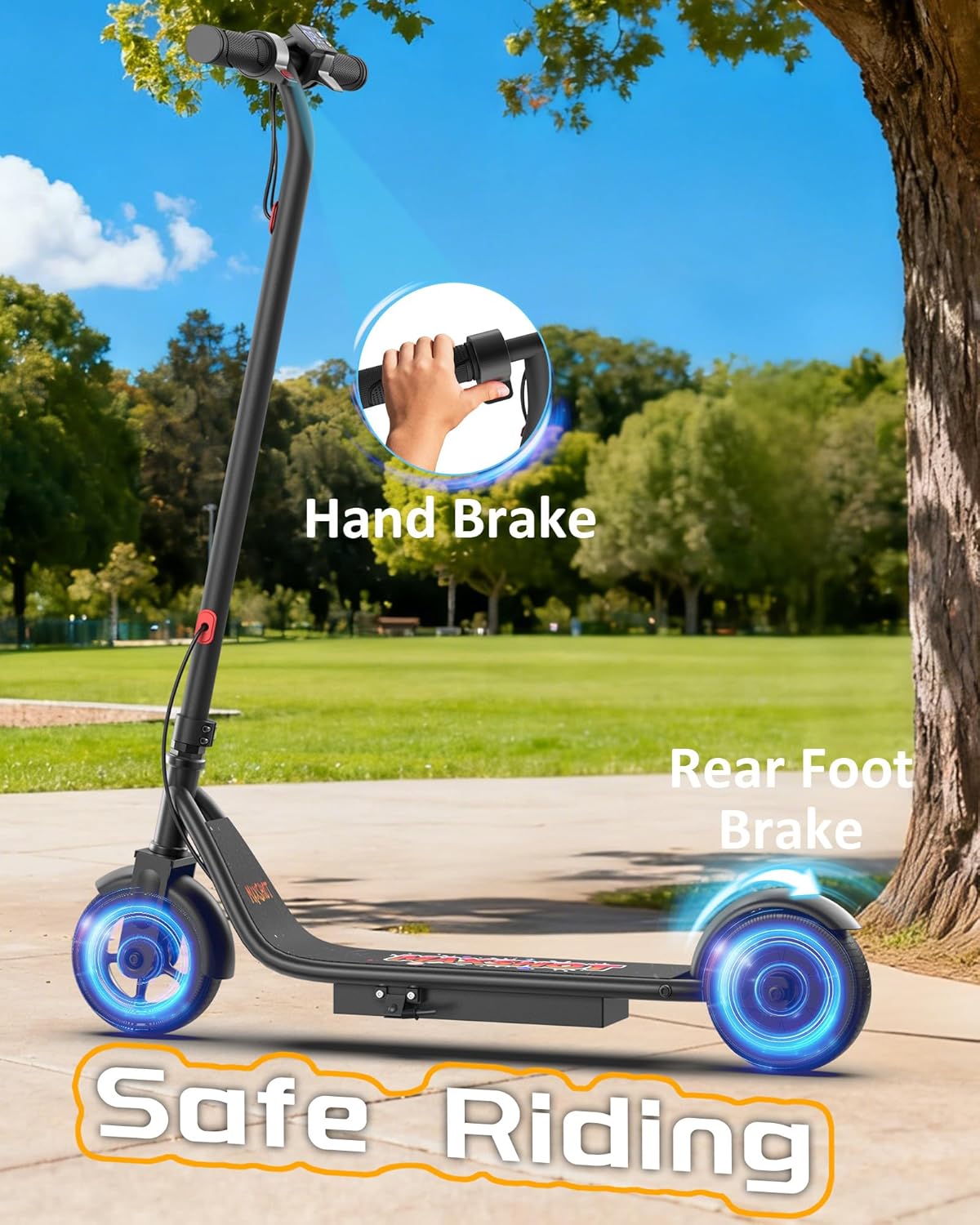 Electric Scooter Adults & Big Kids, Top Speed 9/16/19MPH, 10/12/16/19Miles Range, 6.5"/8.5" Tires Folding Escooter, APP Control