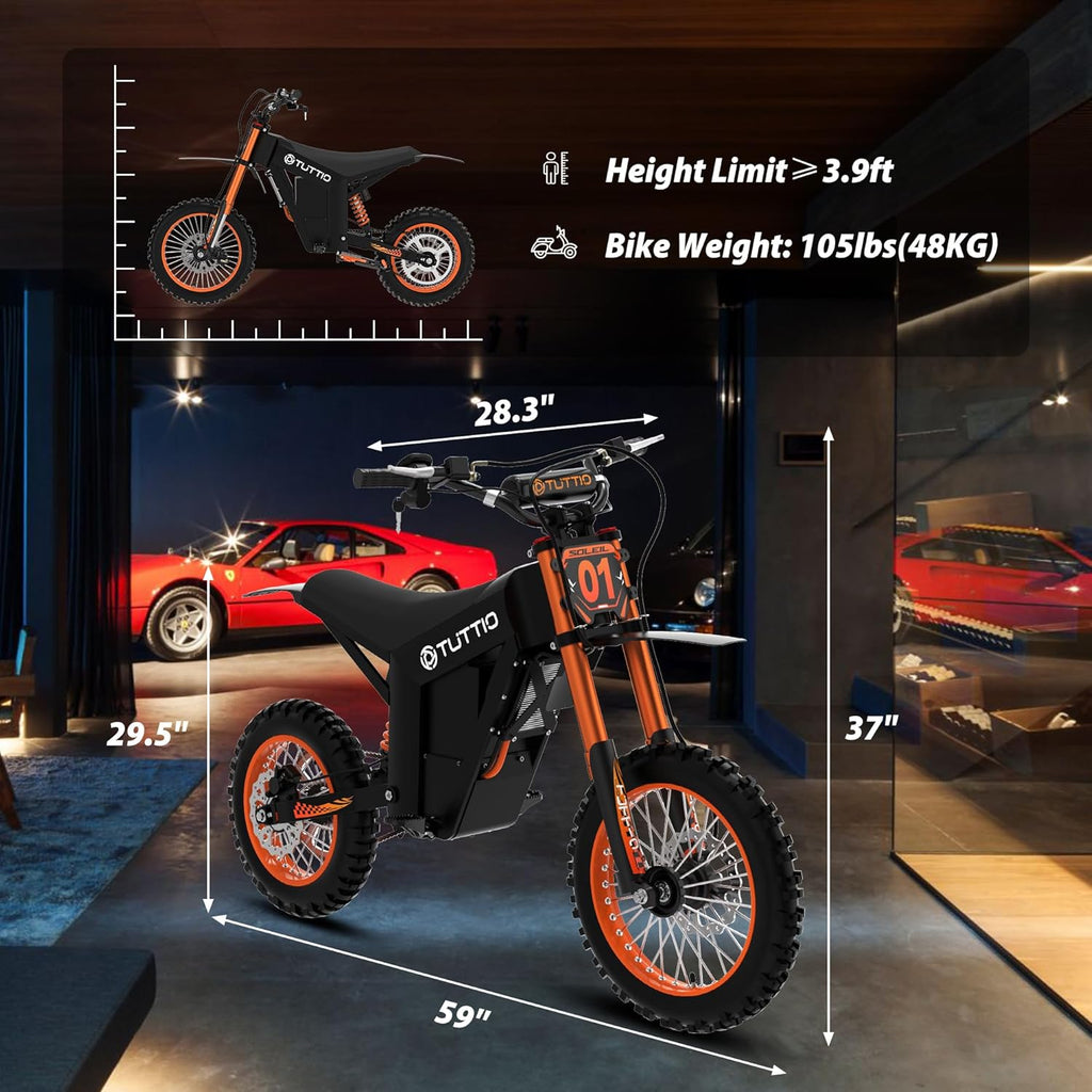 Electric Dirt Bike Adults 2000W Electric Bike 48V 21AH Removable