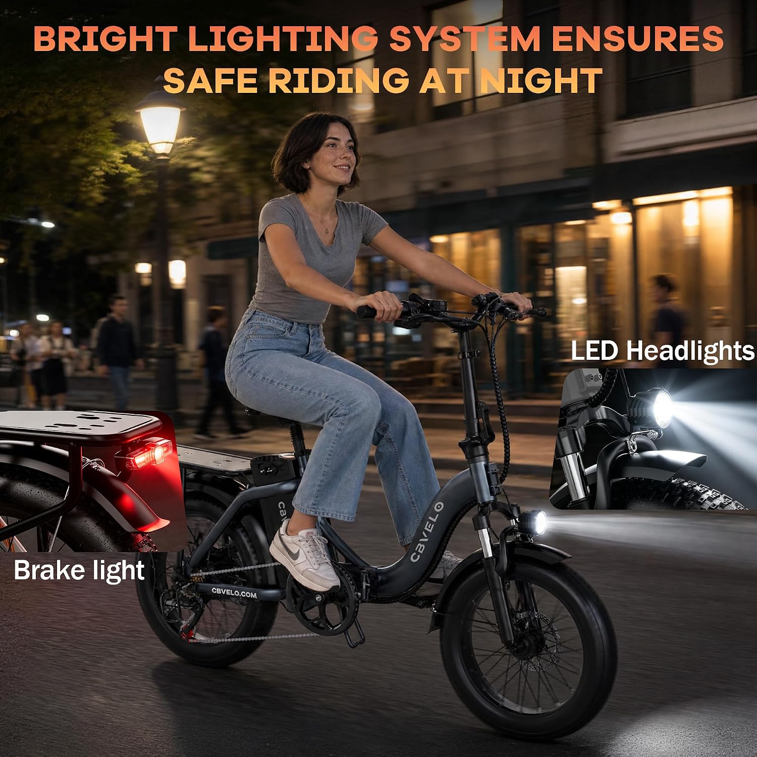 1000W Folding Fat Tire Electric Bike – 48V 20.8Ah Long-Range Commuter E-Bike with Front Suspension, 7-Speed & UL 2849 Safety Certification