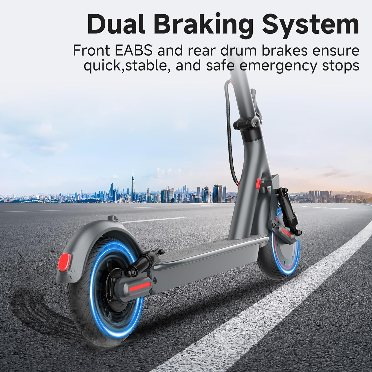 10''-500W-Electric Scooter with Dual Suspensions, Top Speed 22 Mph, Long Range 22-31 Miles, Folding E-Scooter Adult, Dual Braking, App, 8.5''-350W/Scooter