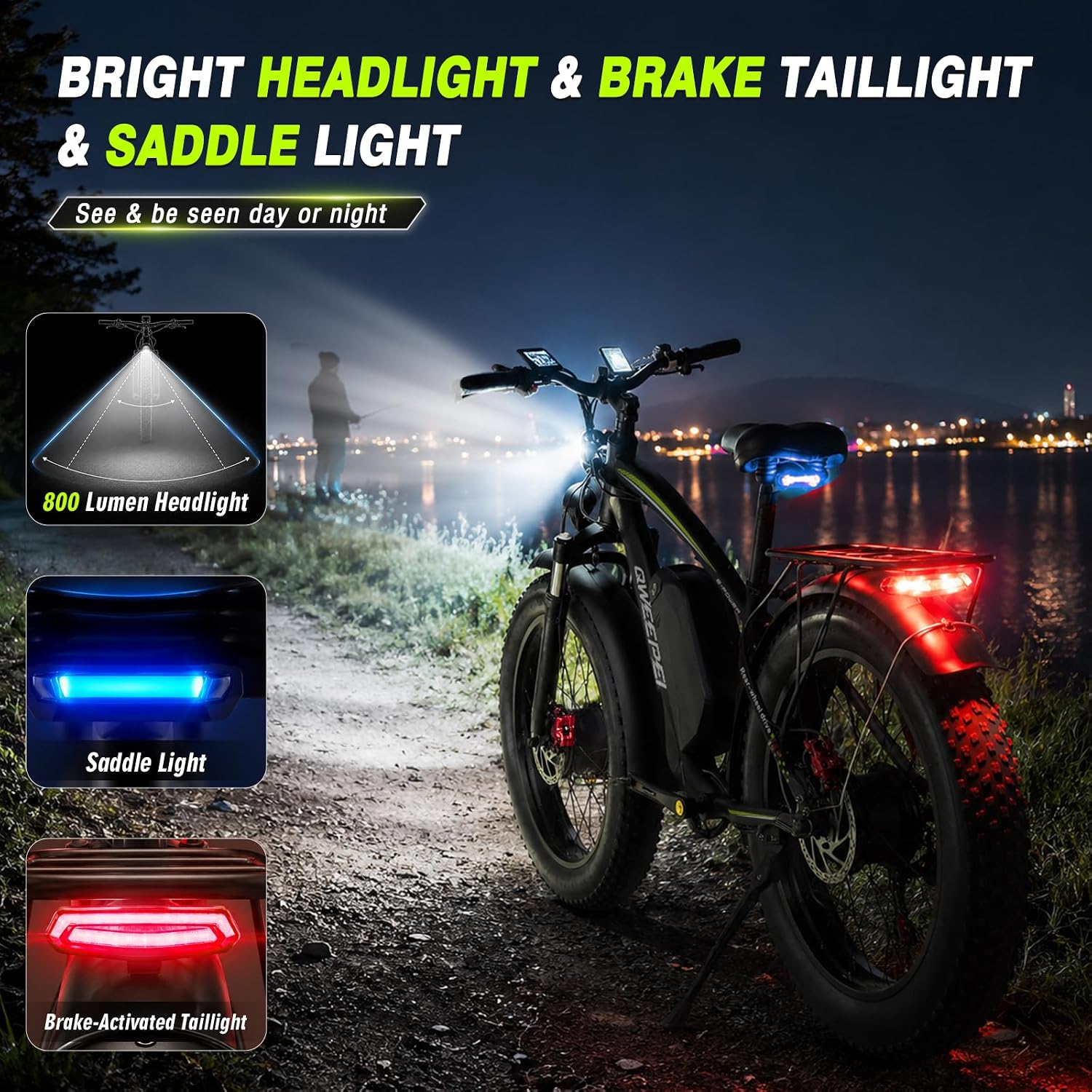 Peak 9000W Dual-Motor All-Terrain E-Bike | 47 MPH 24" Fat Tire Adult Electric Bicycle