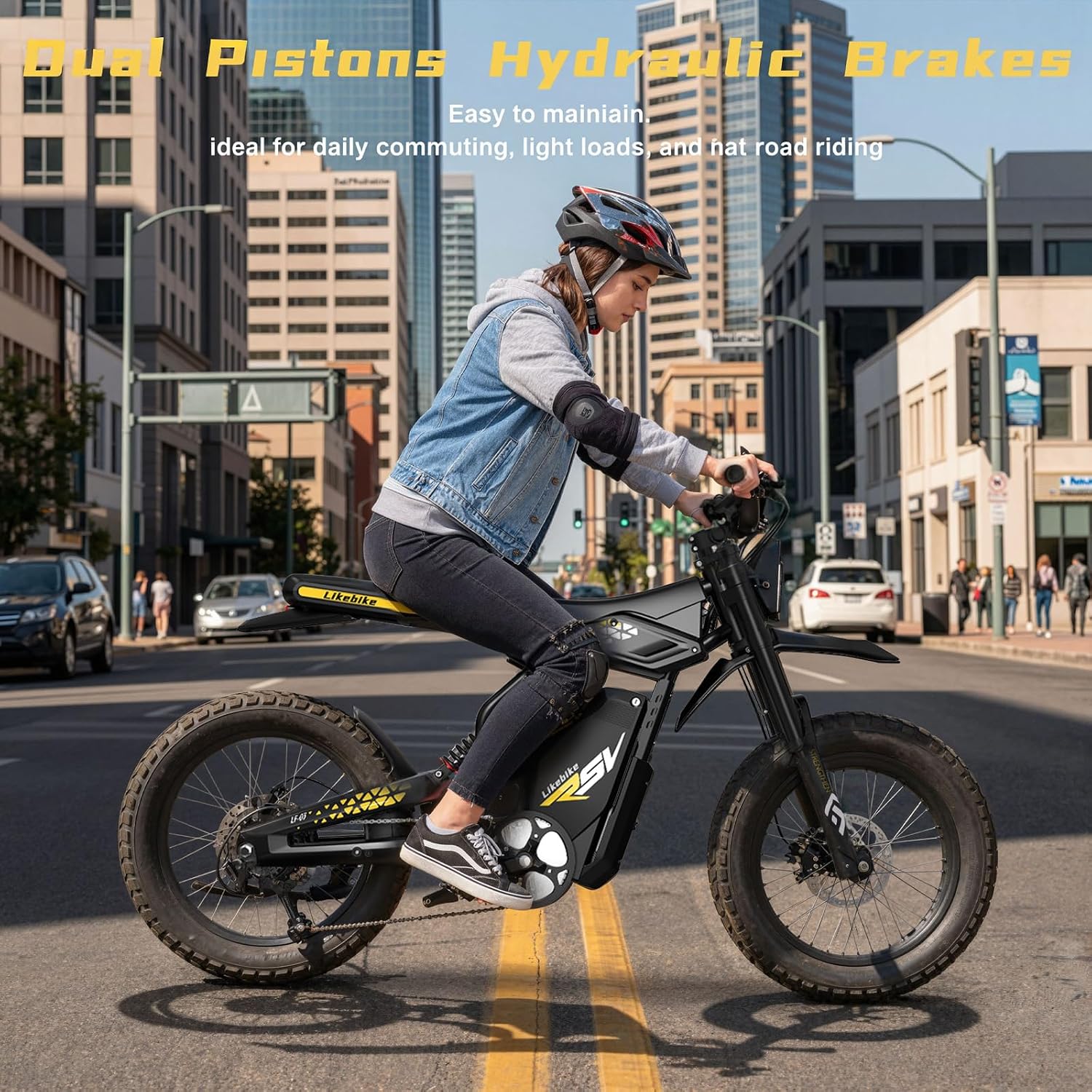 Electric Bike for Adults, 2000W/3000W Electric Dirt Bikes with Pedals, 48V 25AH/ 60V 27AH Long Lasting