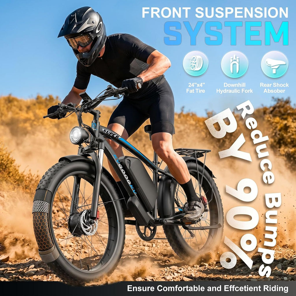 9000W Peak Dual-Motor High-Performance Adult E-Bike | 47 MPH All-Terrain Fat Tire Electric Bicycle