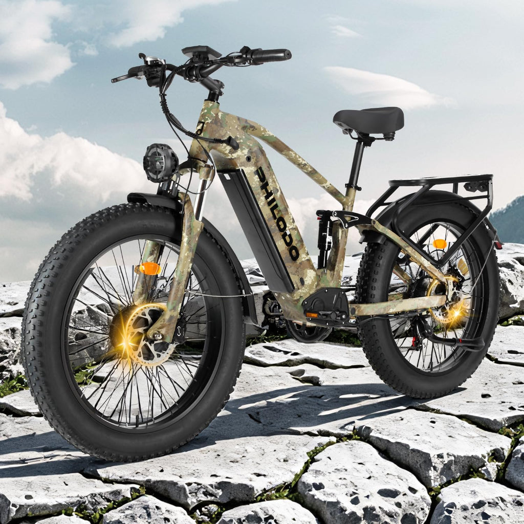 60V Dual Motor Off-Road Electric Bike | Full Suspension Hunting Ebike