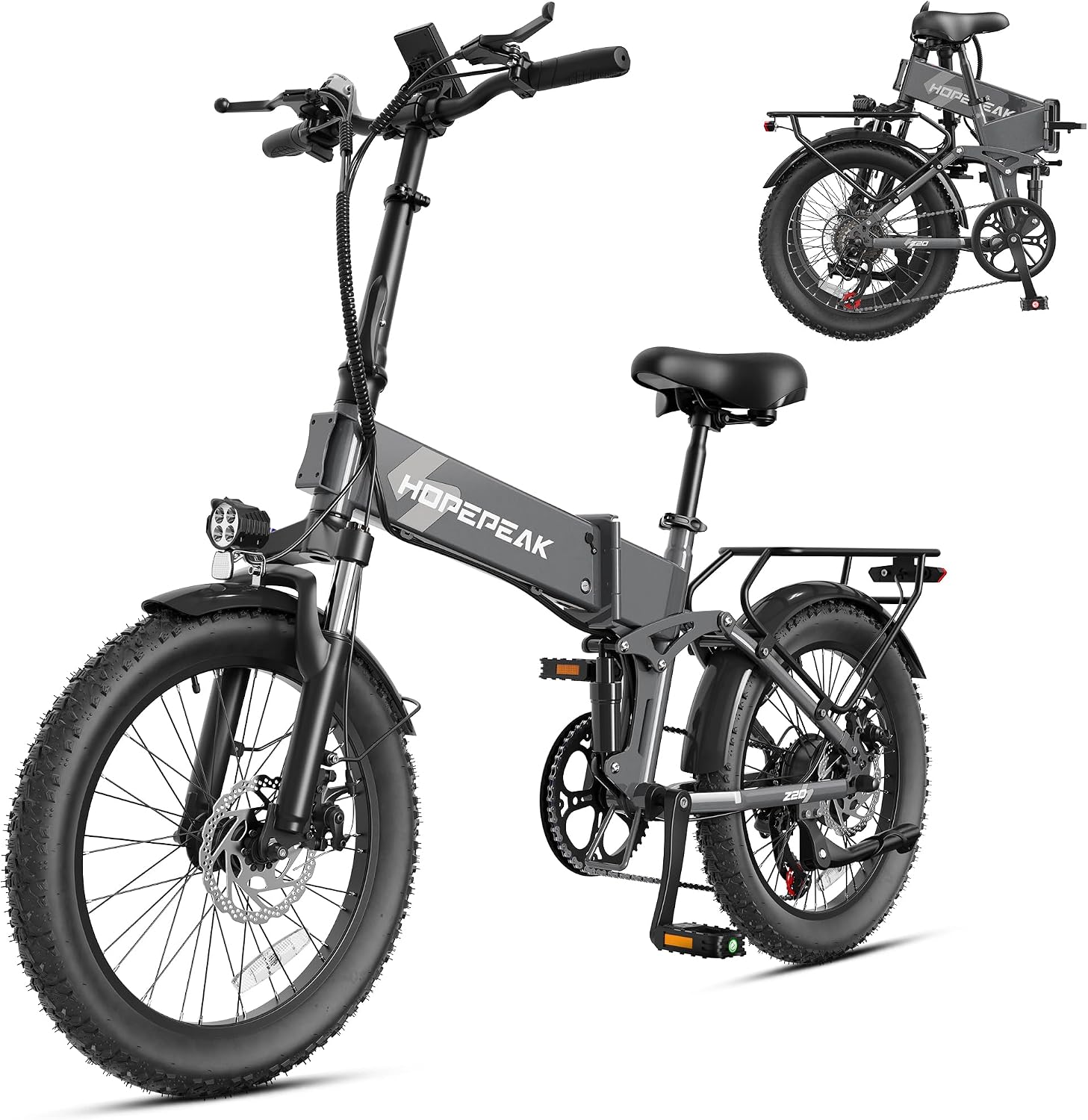 1200W Peak Foldable Fat Tire Electric Bike for Adults – 28 MPH Full-Suspension Commuter & Off-Road E-Bike