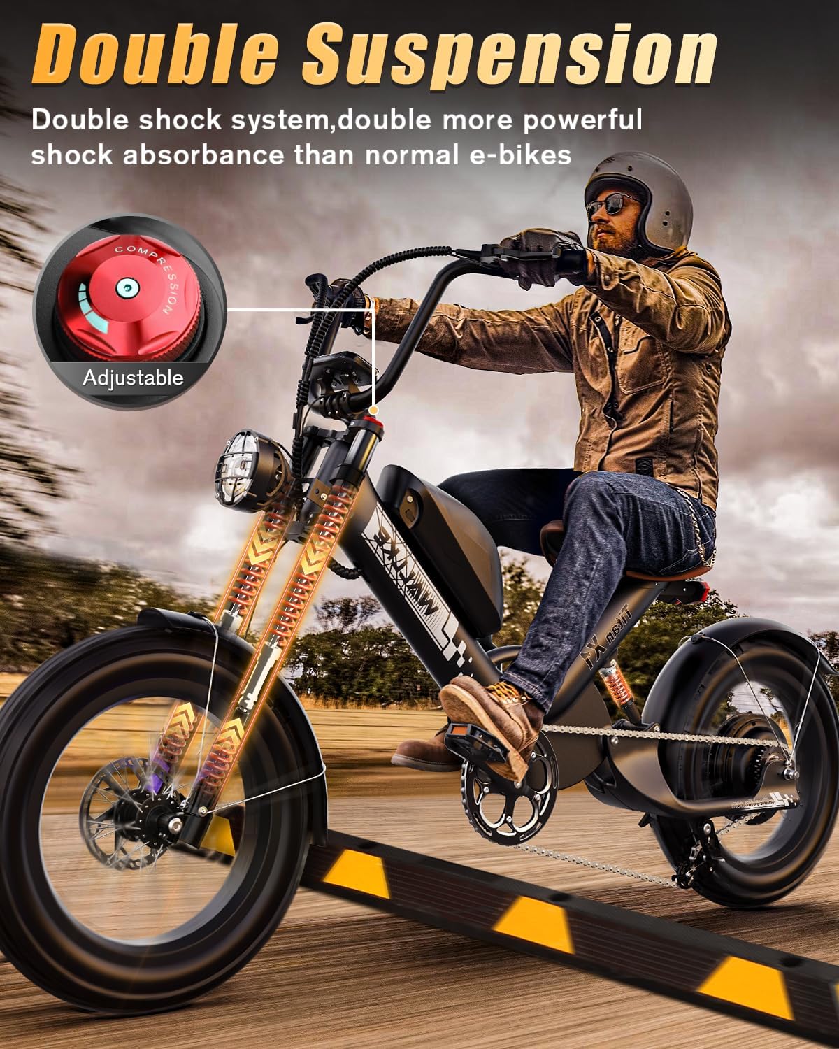 Carbon Fiber All-Terrain Electric Bike - 3800W Peak, 40 MPH, 20" x 5.0" Ultra-Wide Fat Tires, Full Suspension, 4-Piston Hydraulic Brakes, UL 2849 Compliant