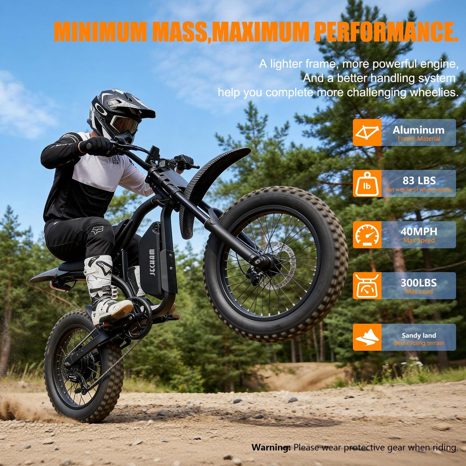 High-Power Electric Dirt Bike for Adults & Teens | 3000W/4700W Peak Off-Road Motor, 40-50MPH Speed, Dual Hydraulic Brakes & Full Suspension Commuter Bike