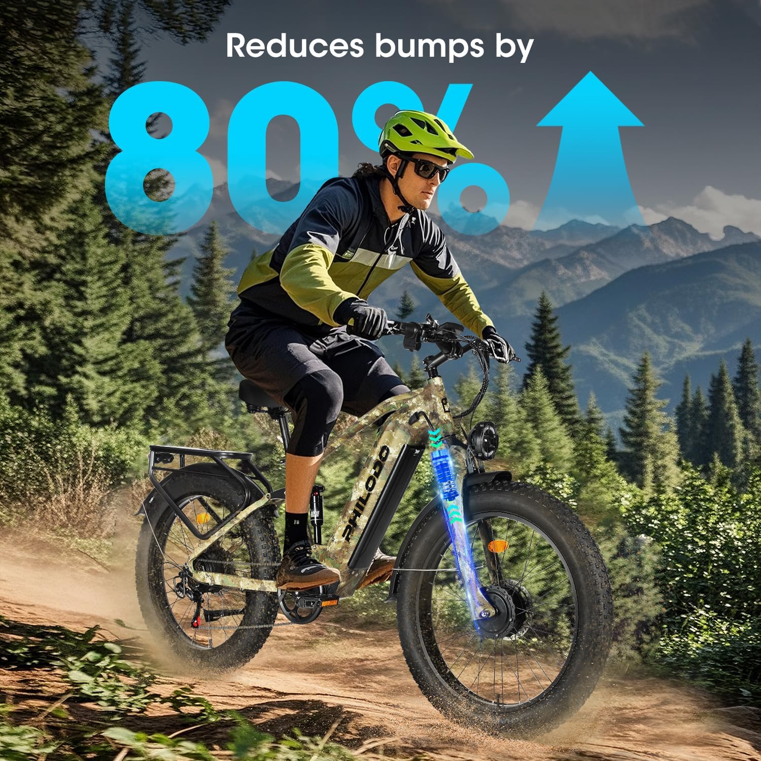 60V Dual Motor Off-Road Electric Bike | Full Suspension Hunting Ebike