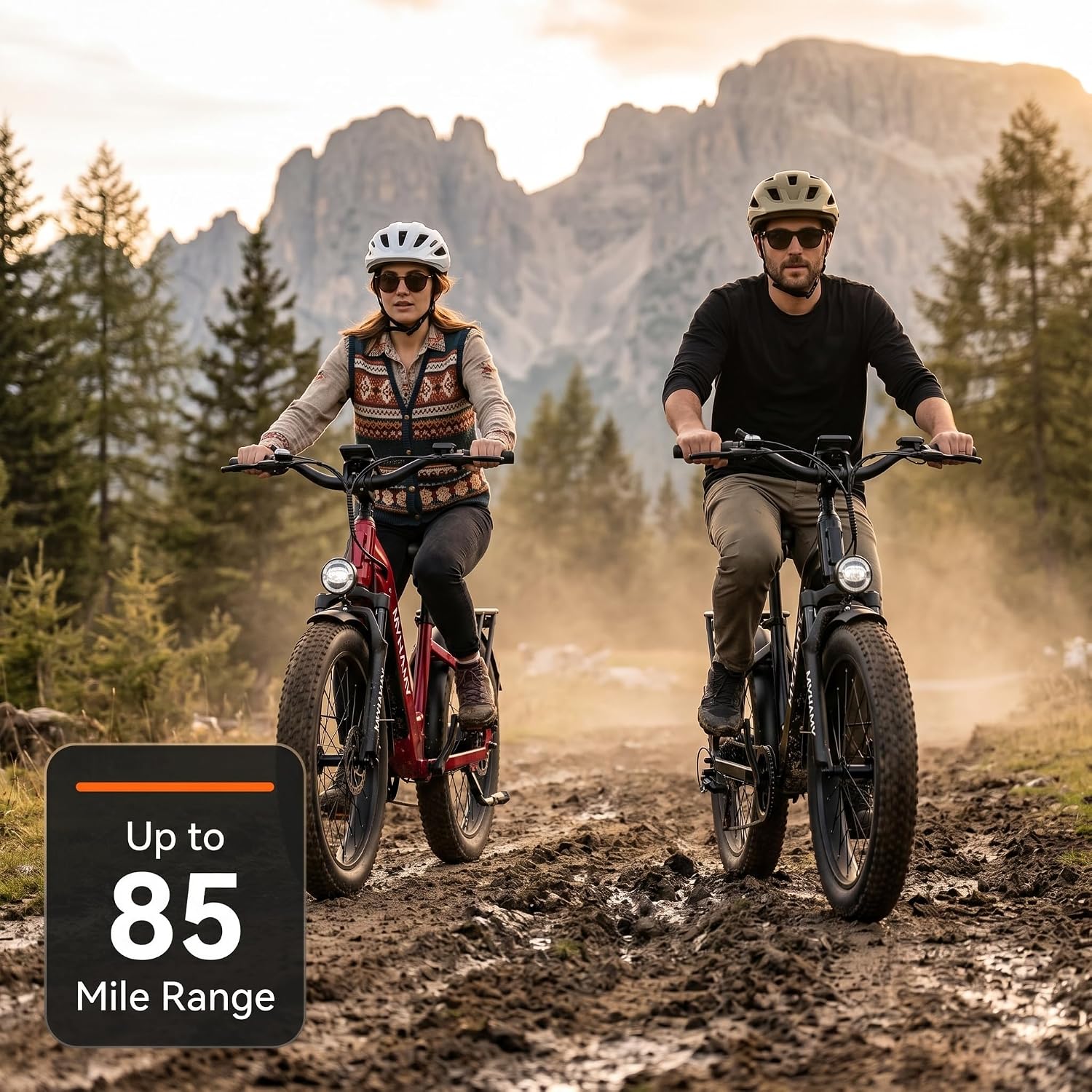 All-Terrain Step-Through Fat Tire Electric Bike - 110Nm Torque, 48V 18Ah, UL 2849 Certified, 85-Mile Range Off-Road Cruiser for Adults