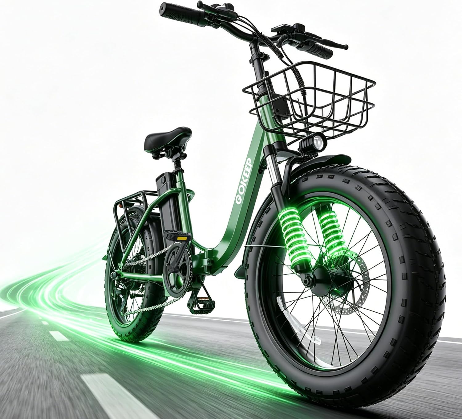 Folding 20" Electric Commuter Bike – 1800W Peak Motor, 20MPH Max Speed, 52V 18.2Ah Removable Battery, 330lbs Capacity (UL2849 Certified)