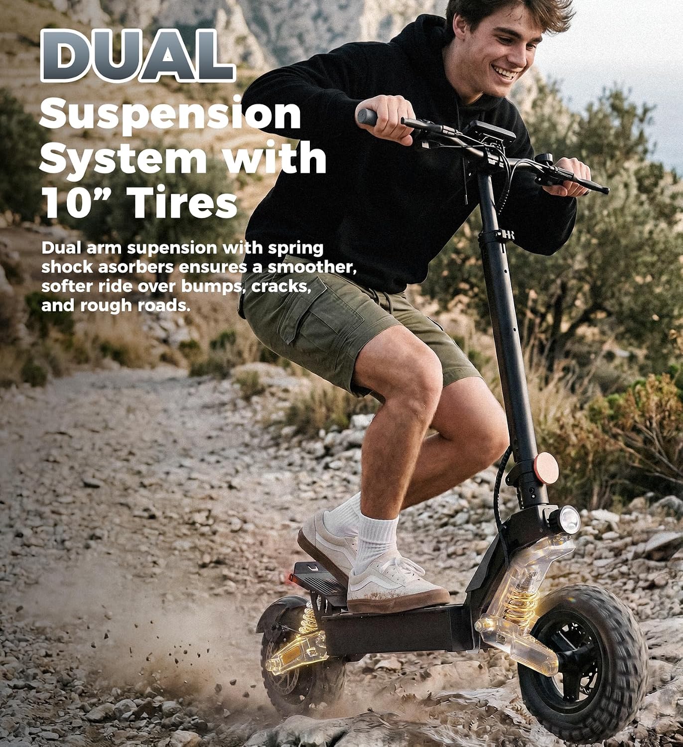 High-Power Foldable Electric Scooter | 28 MPH Speed & 10" Off-Road Tires