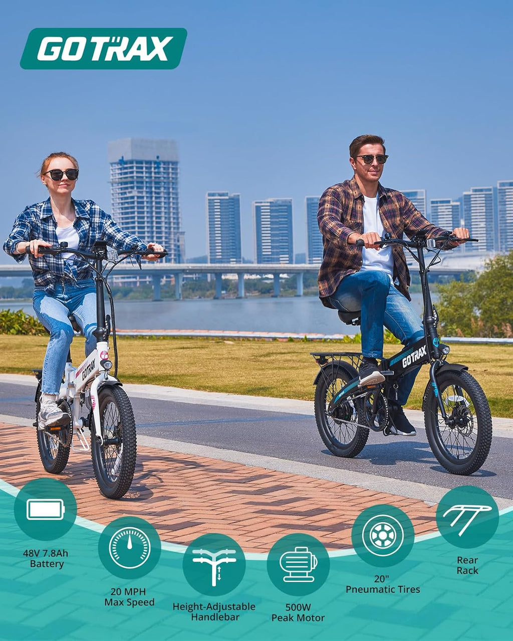 Electric Bike with 40Miles (Pedal-assist1) by 48V