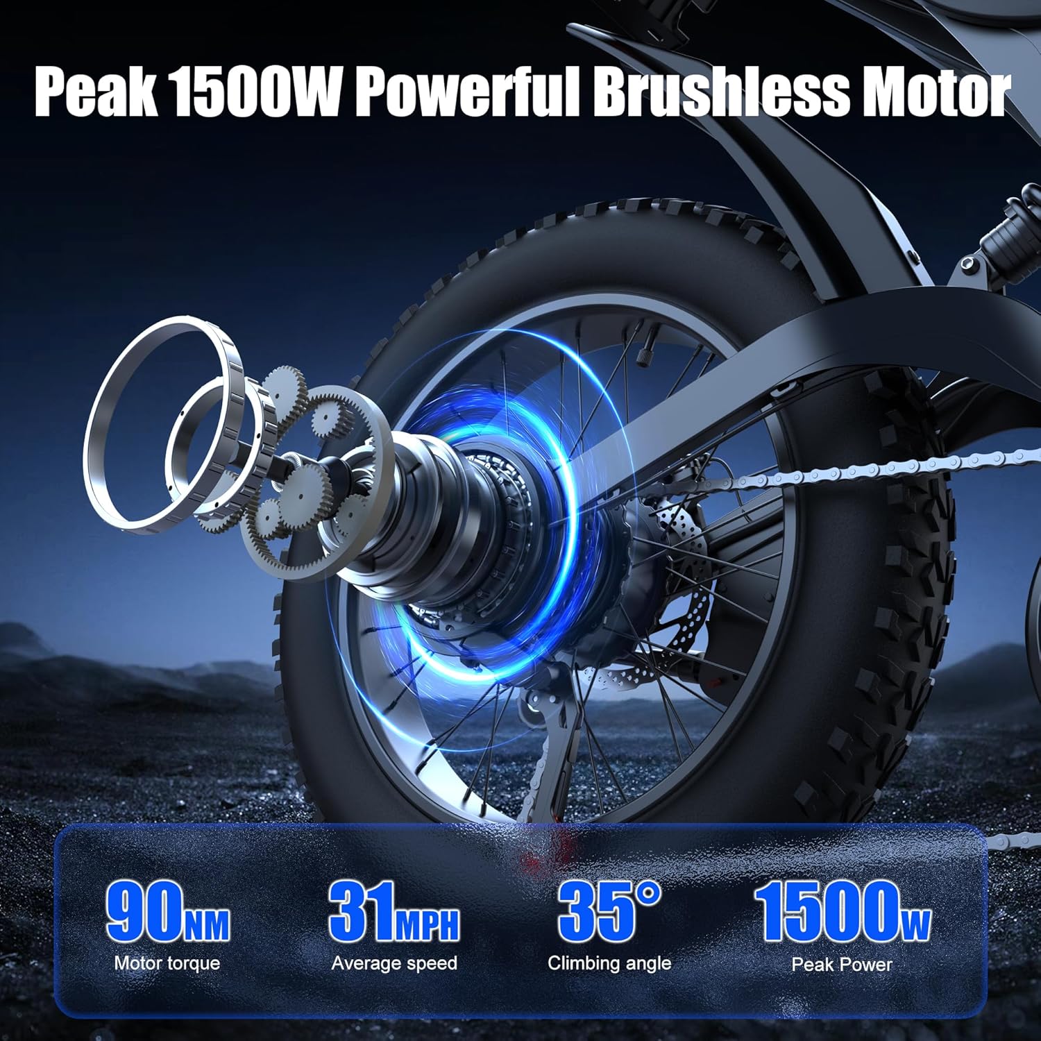 Electric Bike for Adults,48V 20AH - Peak Power 1500/3000W Brushless Motor Electric Bicycle