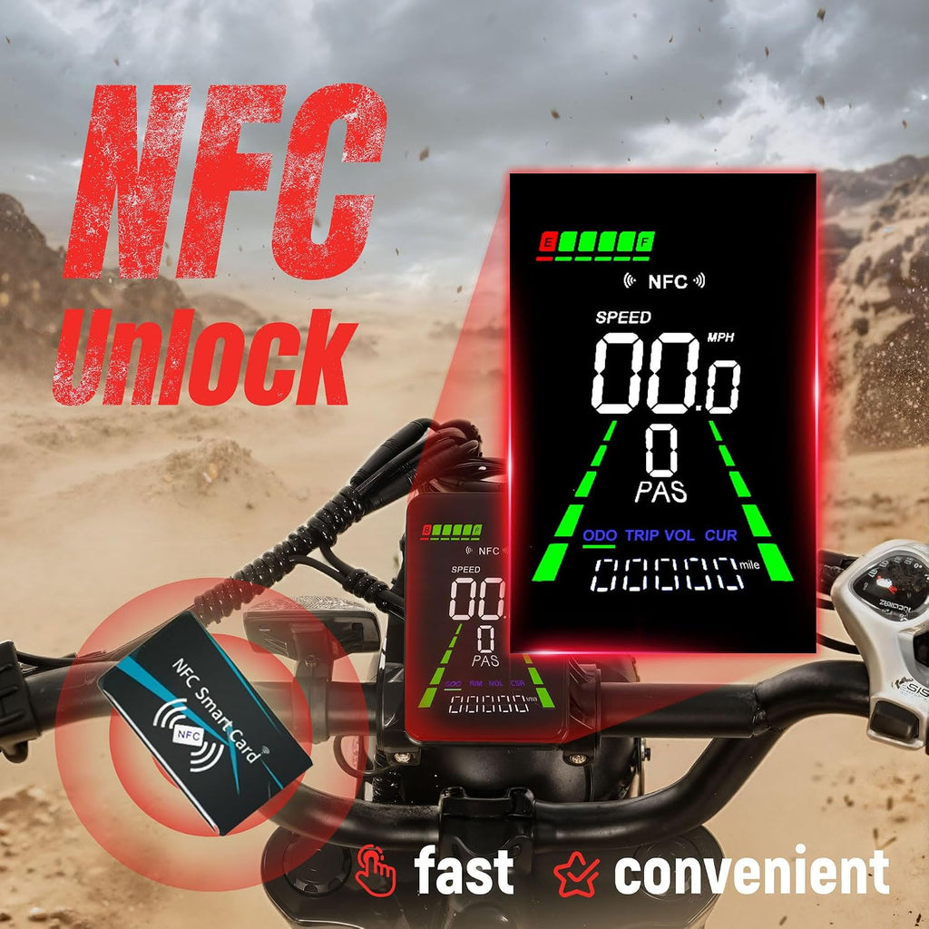 Electric Dirt Bike for Adults & Teens, 20+MPH 1500W Motor, 48V 20.8Ah/41.6Ah