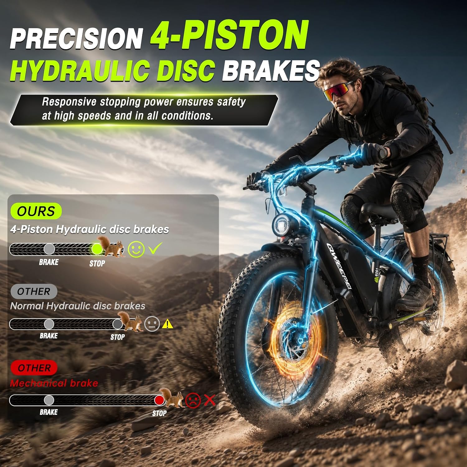 Peak 9000W Dual-Motor All-Terrain E-Bike | 47 MPH 24" Fat Tire Adult Electric Bicycle