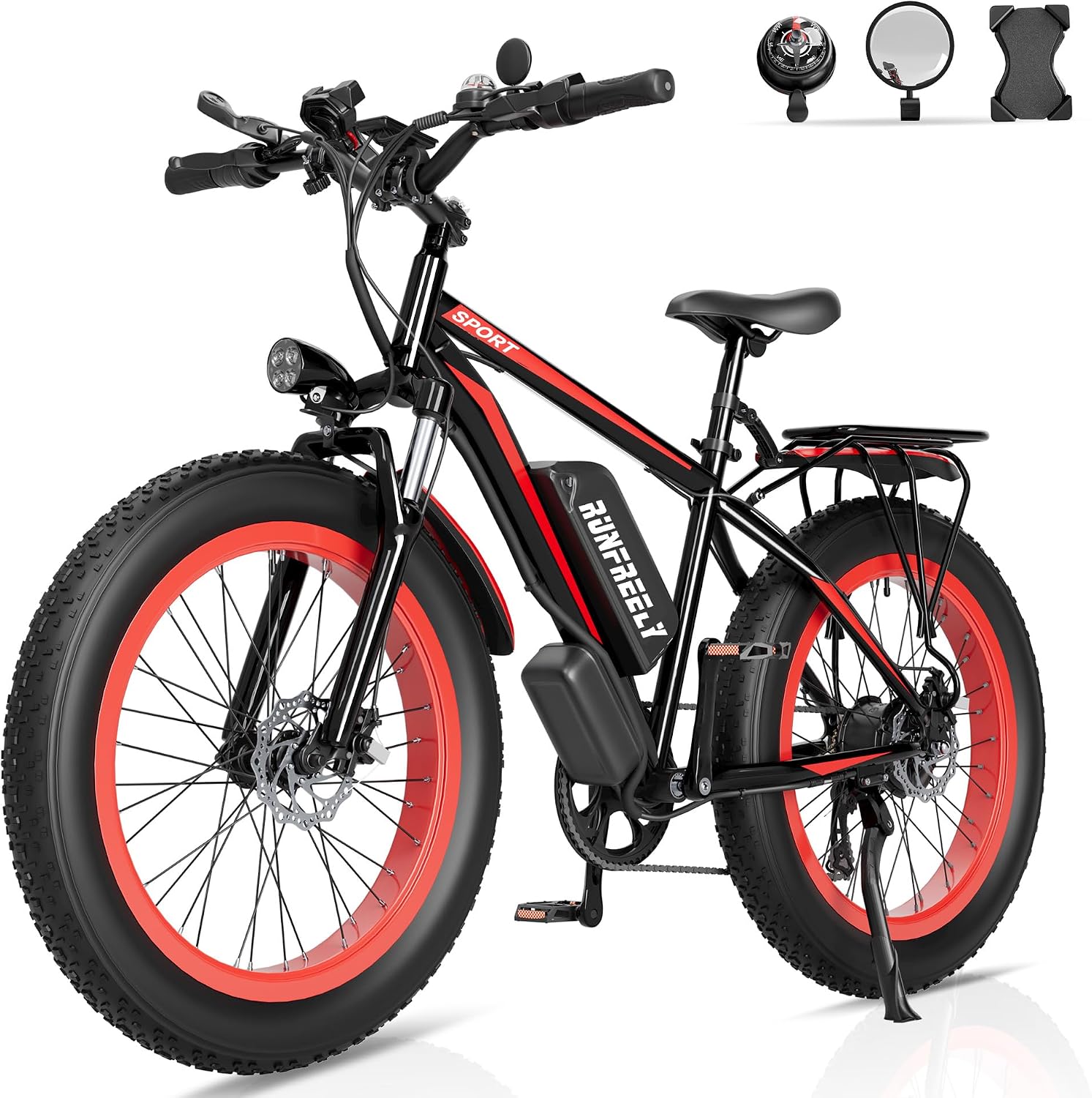 1500W/3000W Peak Dual-Performance 26" Fat Tire Electric Mountain Bike – 48V 13Ah Mountain Bicycle & Commuter E-Bike