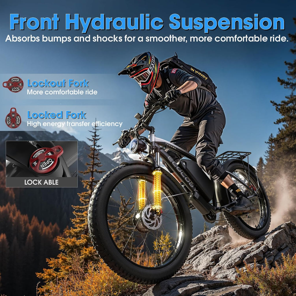 Peak 6000W Dual Motor Off-Road Electric Bike | 52V 32Ah All-Terrain Fat Tire E-Bike (45 MPH)