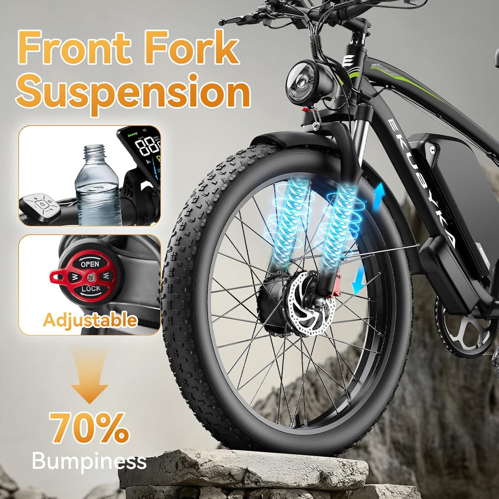 Dual Motor All-Terrain Electric Bike | 48 MPH High Speed & 24" Fat Tires