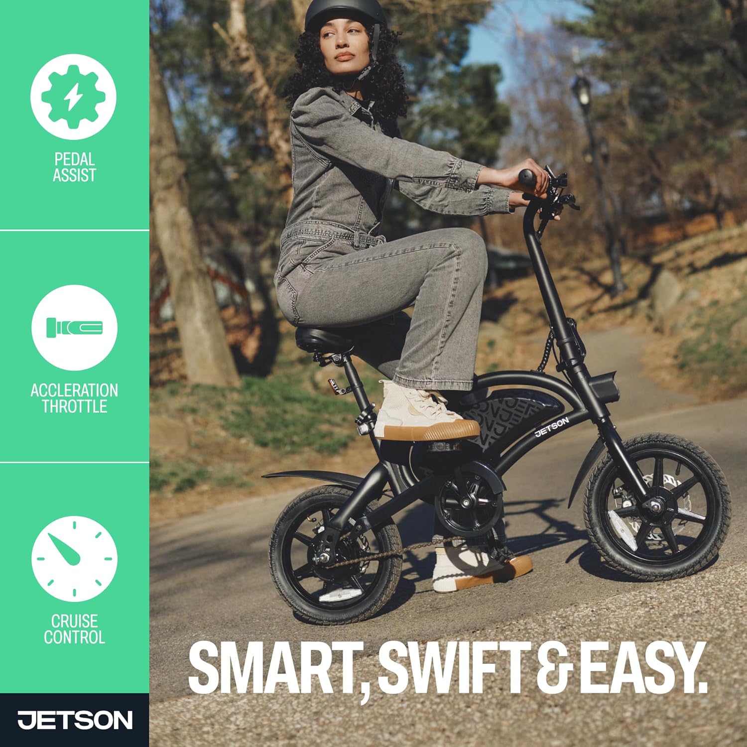 Compact Folding Electric Ride-On Bike – Twist Throttle, Cruise Control & Built-in Carry Handle
