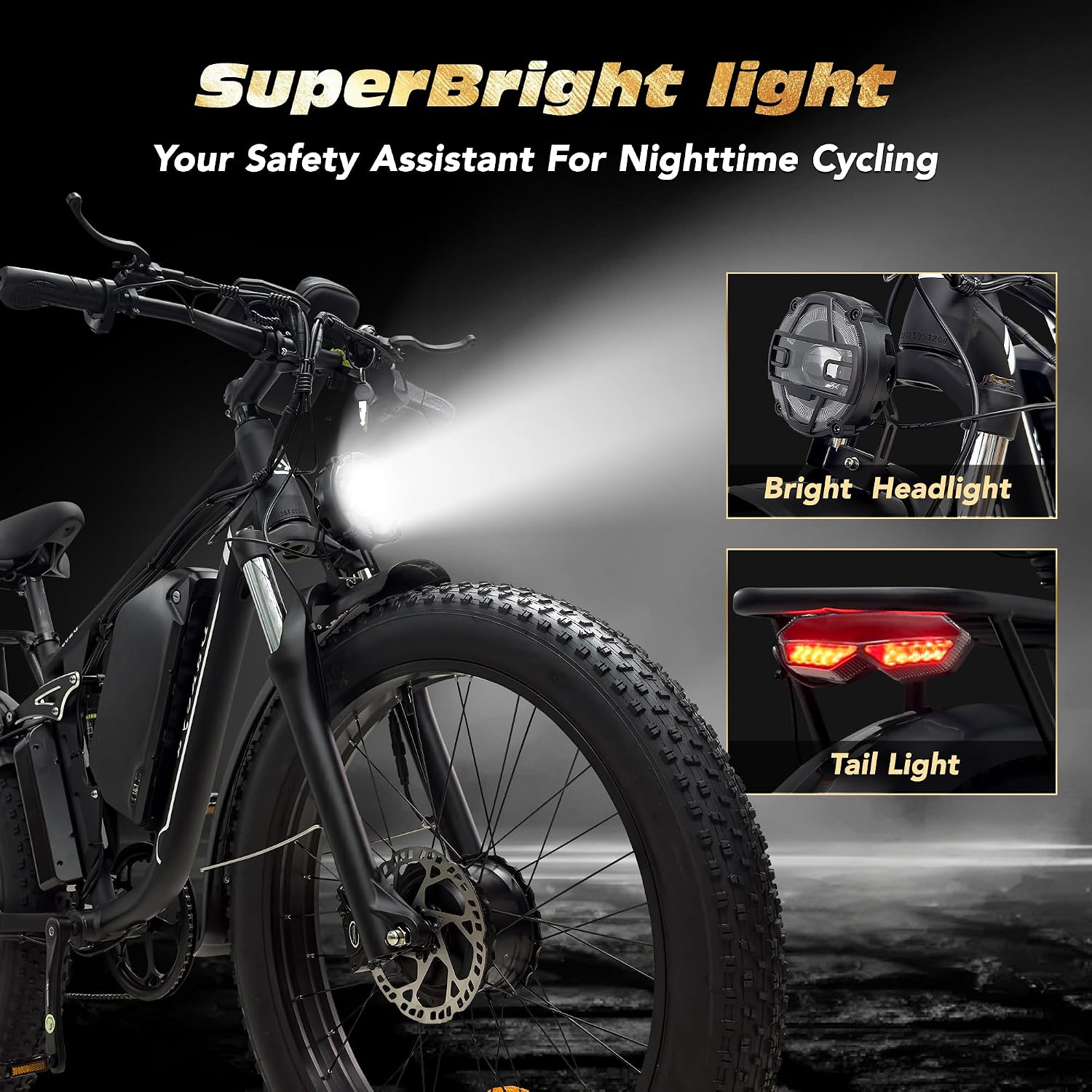 26" Dual Motor All-Terrain Fat Tire Electric Bike | 6000W Peak, 60V, Dual Suspension, 440 lbs Capacity