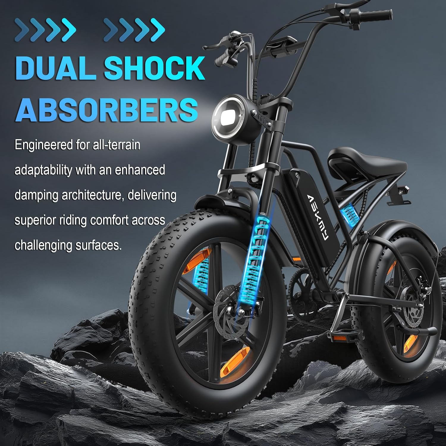 Electric Bike for Adults, 20" 4.0" Fat Tire Ebike 750W Continuous / 1000W Max, 48V 15ah