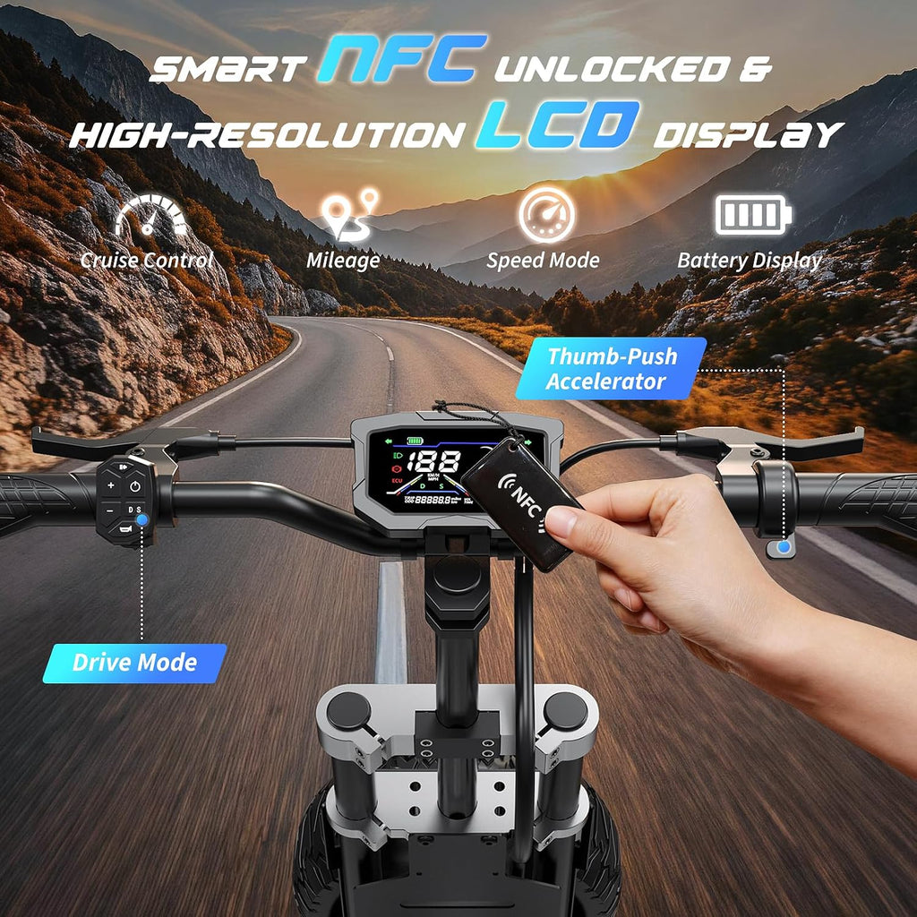 5600W Dual Motor Off-Road Electric Scooter | 60MPH High-Speed Folding Adult E-Scooter
