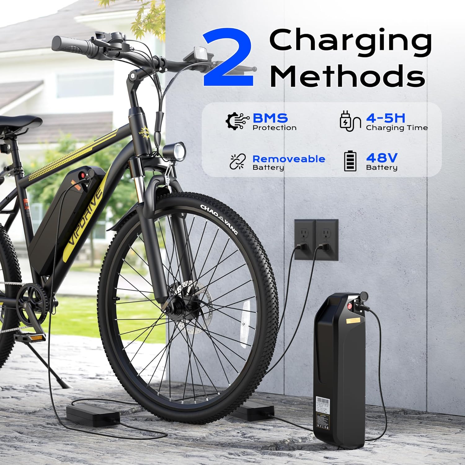 24"/26" Commuter & Mountain Electric Bike – 750W Peak Front Suspension All-Terrain E-Bike