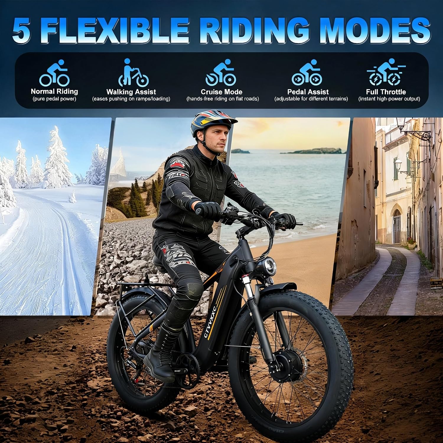 8000W Peak Dual Motor Electric Dirt Bike | 50MPH Fast Off-Road E-Bike
