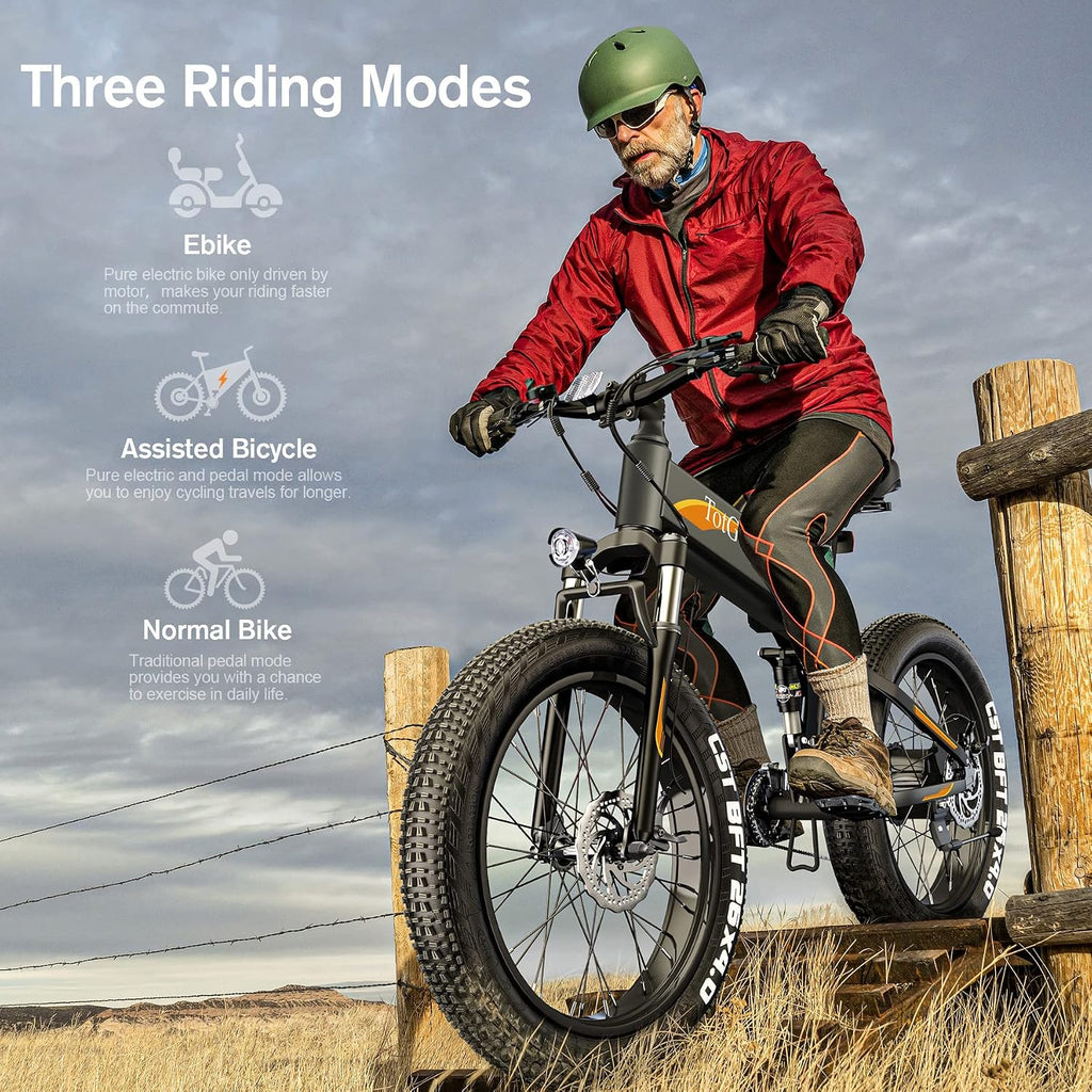 Foldable All-Terrain Fat Tire Electric Bike – 26" x 4.0" Folding Mountain E-Bike for Adults (500W Motor, 48V 10.4Ah Removable Battery, 21-Speed, Dual Shock Absorbers, UL 2849 Certified)