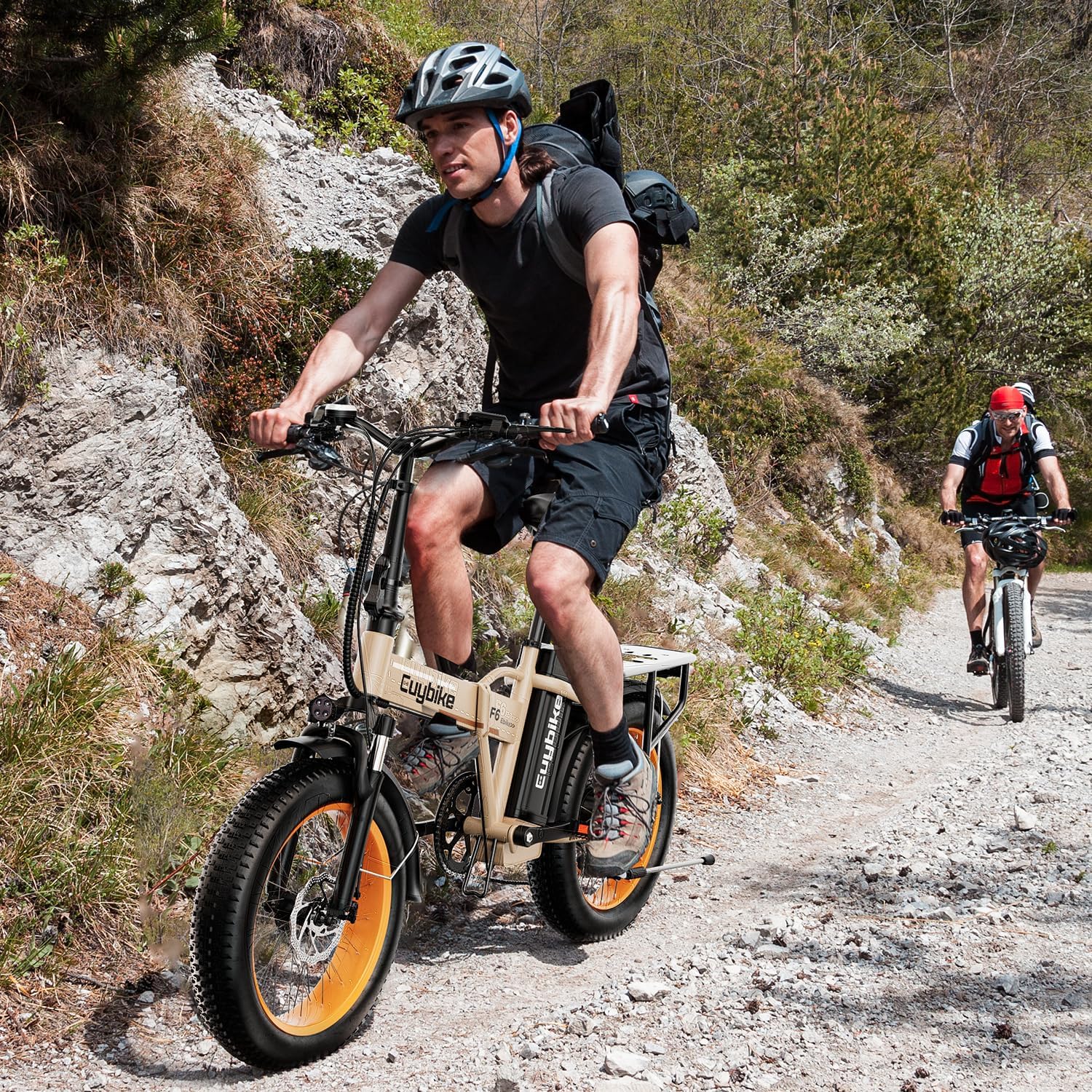 1000W Folding Electric Bike – 20" All-Terrain Fat Tire E-Bike with 80-Mile Max Range & Removable Battery