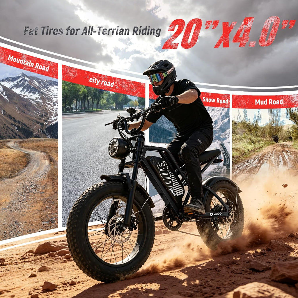 Electric Dirt Bike for Adults & Teens, 20+MPH 1500W Motor, 48V 20.8Ah/41.6Ah