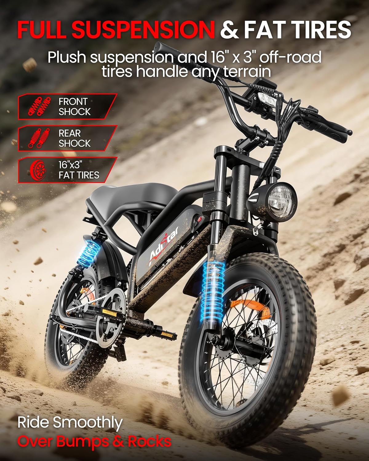 Electric Bike for Teens, Peak 1500W Ebike with 48V 15.6Ah