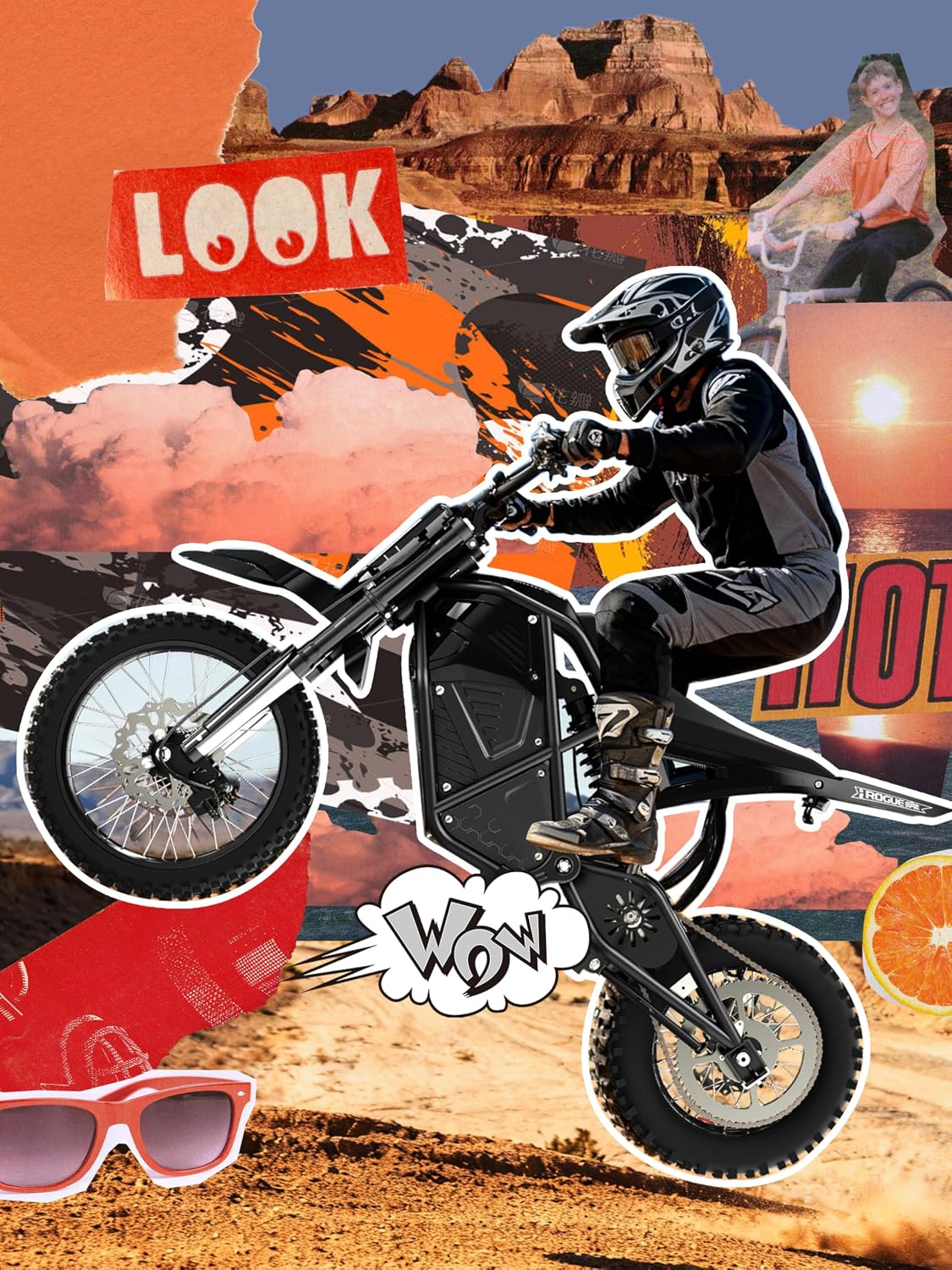 Electric Dirt Bike for Teens Adults, Mid-Drive Motor 3500W Peak, Electric Motorcycle 48V23Ah