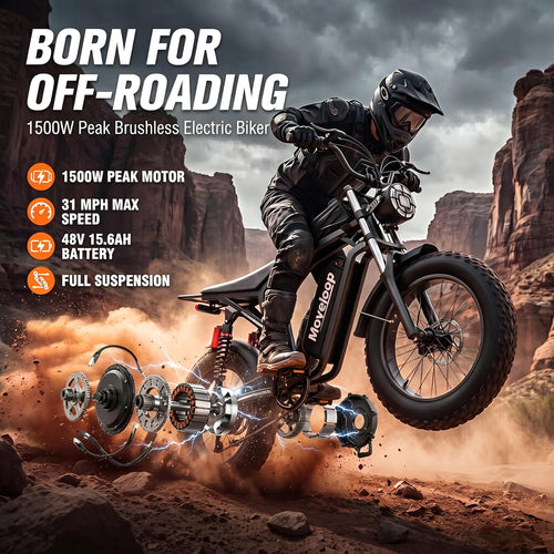 20" Fat Tire All-Terrain Electric Bike | 3000W Peak High-Performance Adult E-Bike