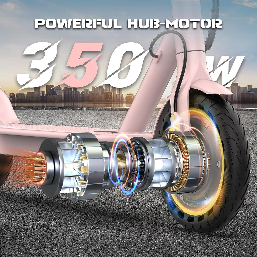 Electric Scooter, 500W/350W/800W/1000W Motor & 10"/8.5" Solid Tires, Up to 22/19 MPH & 28/25/15