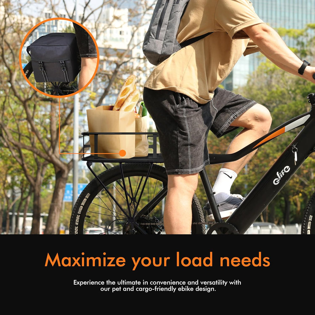 26" Electric Mountain Bike for Adults | 1200W Peak Motor, 20+ MPH, Sleek Built-In Removable Battery Commuter E-Bike