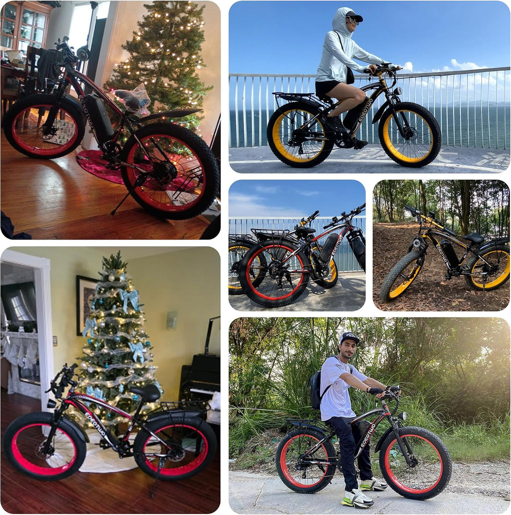 26" All-Terrain Fat Tire Electric Bike – 1500W Peak, 48V 15Ah (UL 2849 Certified)