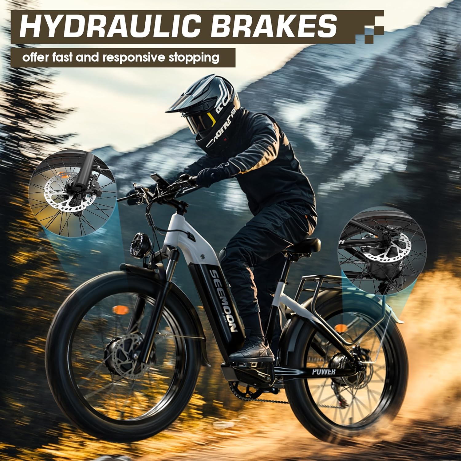 26" Dual Motor All-Terrain Electric Bike – 4000W Peak High-Performance Off-Road Mountain E-Bike
