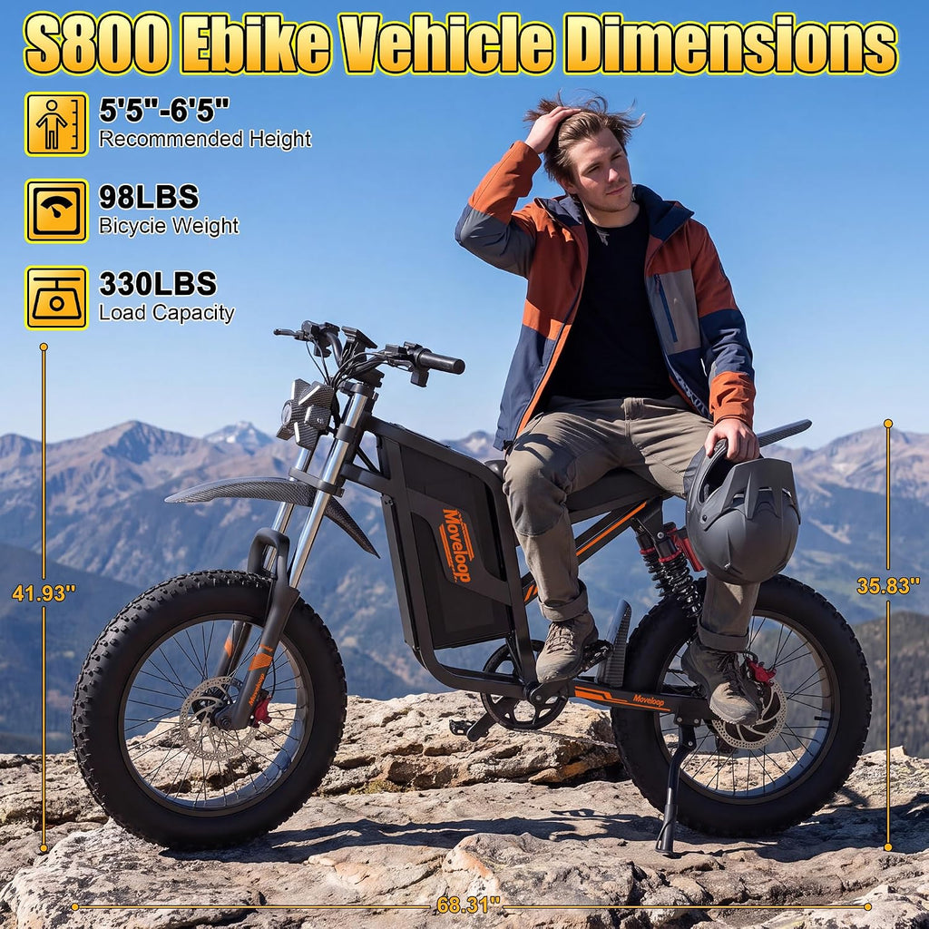 All-Terrain Adult Electric Dirt Bike – 3000W Peak High-Torque Motor, 19" Off-Road Fat Tires, Dual Suspension, UL 2849 Safety Certified
