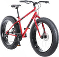 All-Terrain Men's Fat Tire Mountain Bike – 26-Inch Wheels, 4-Inch Wide Knobby Tires, Durable Steel Frame, 7-Speed Drivetrain, Front and Rear Dual Disc Brakes