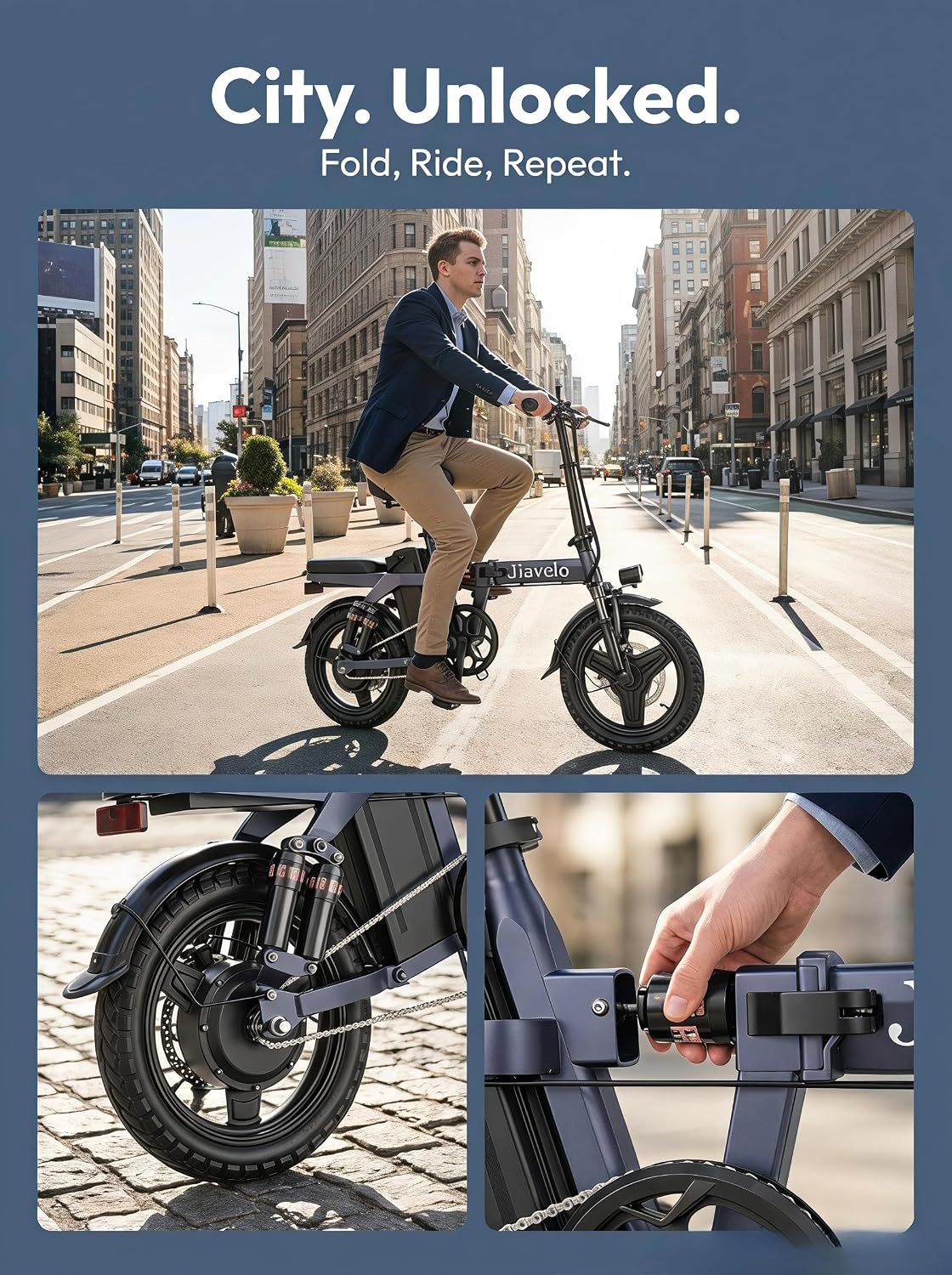 14" Mini Folding Electric Bike for Adults | Lightweight Commuter E-Bike