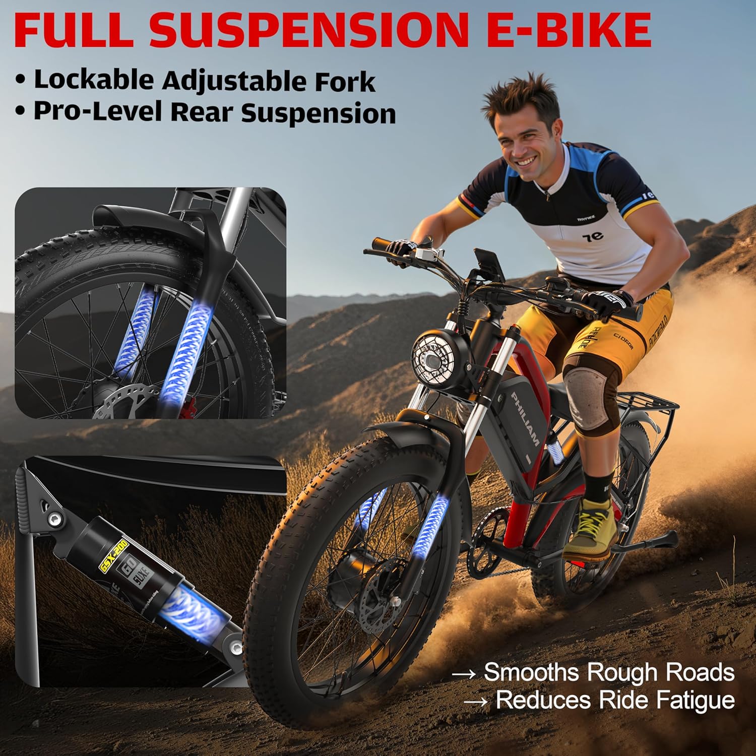5000W Peak Dual Motor Electric Bike | 26" Fat Tire All-Terrain E-Bike