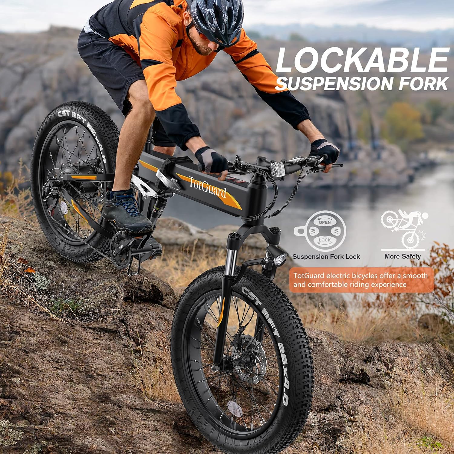 Foldable All-Terrain Fat Tire Electric Bike – 26" x 4.0" Folding Mountain E-Bike for Adults (500W Motor, 48V 10.4Ah Removable Battery, 21-Speed, Dual Shock Absorbers, UL 2849 Certified)